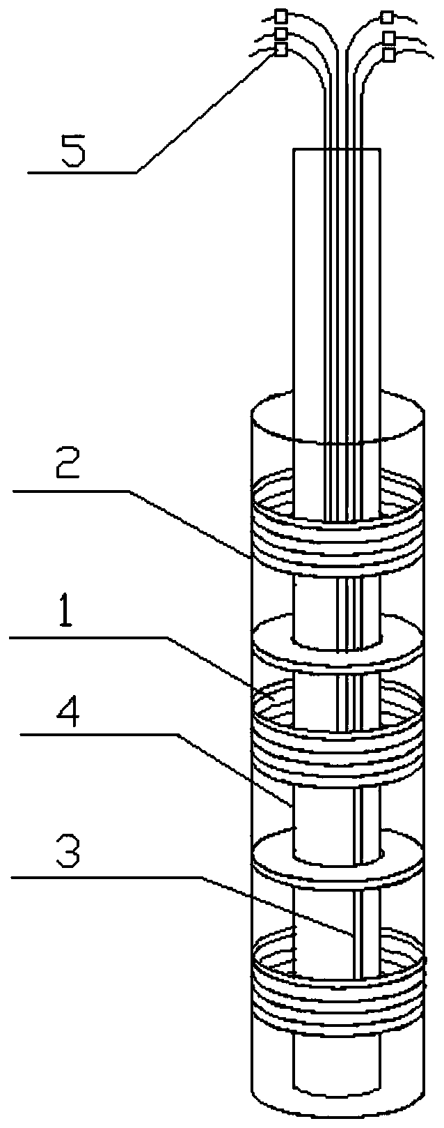 Multilayer soil gas sampler and sampling method