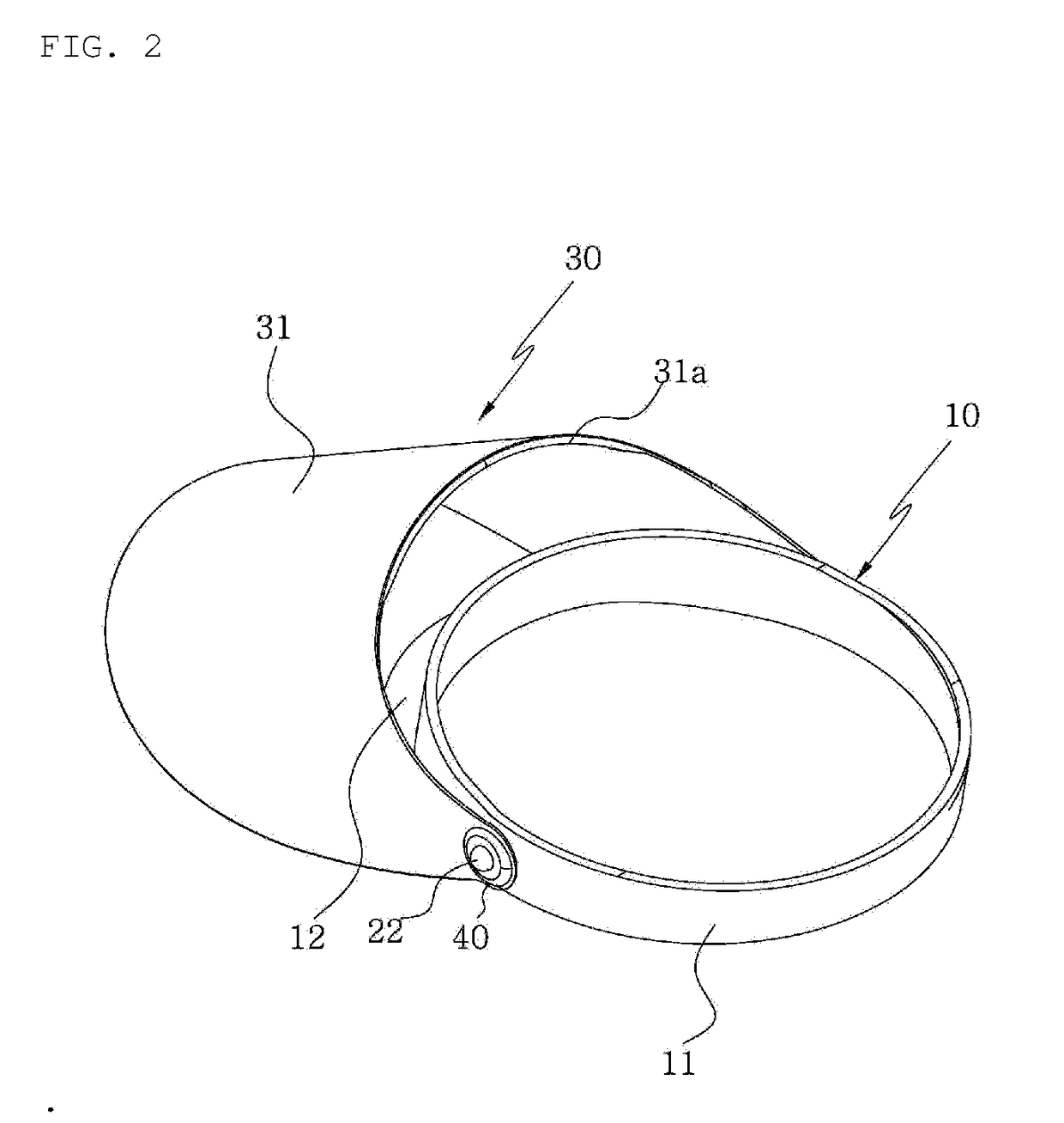 Cap with tiltable visor