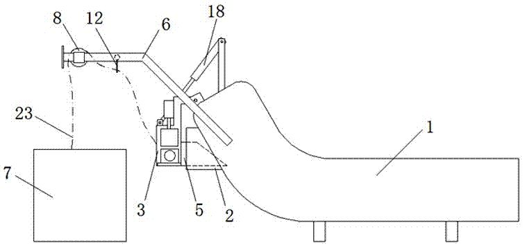 Dyeing machine cloth outlet squeezing water recovery device and a working method thereof