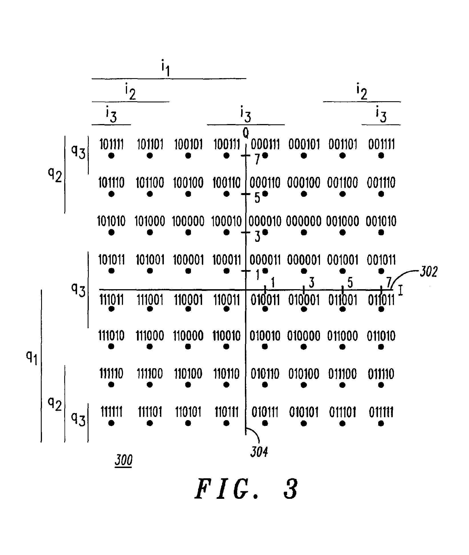 Method and apparatus for adaptive signaling in a QAM communication system