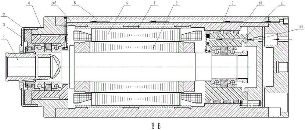 High-speed oil-gas lubrication electric spindle achieving precise oil supplying