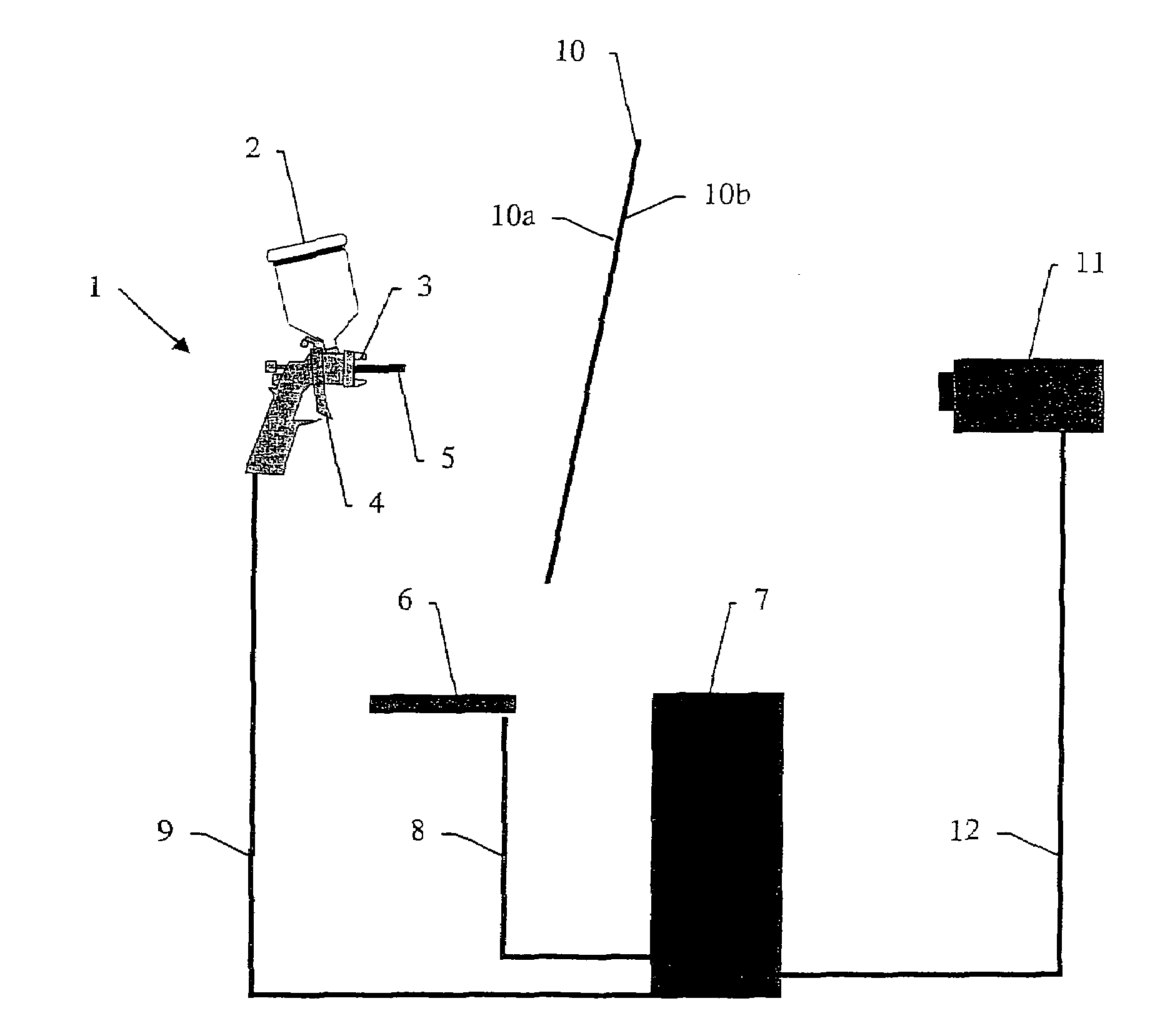 Virtual painting system and paint spray gun