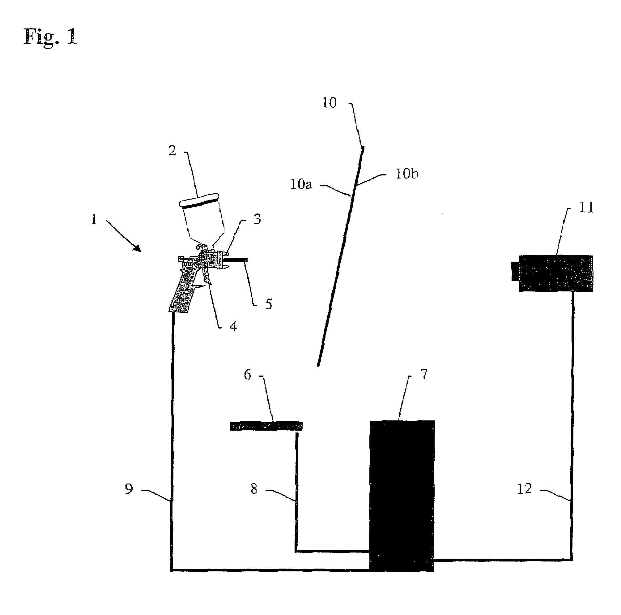 Virtual painting system and paint spray gun