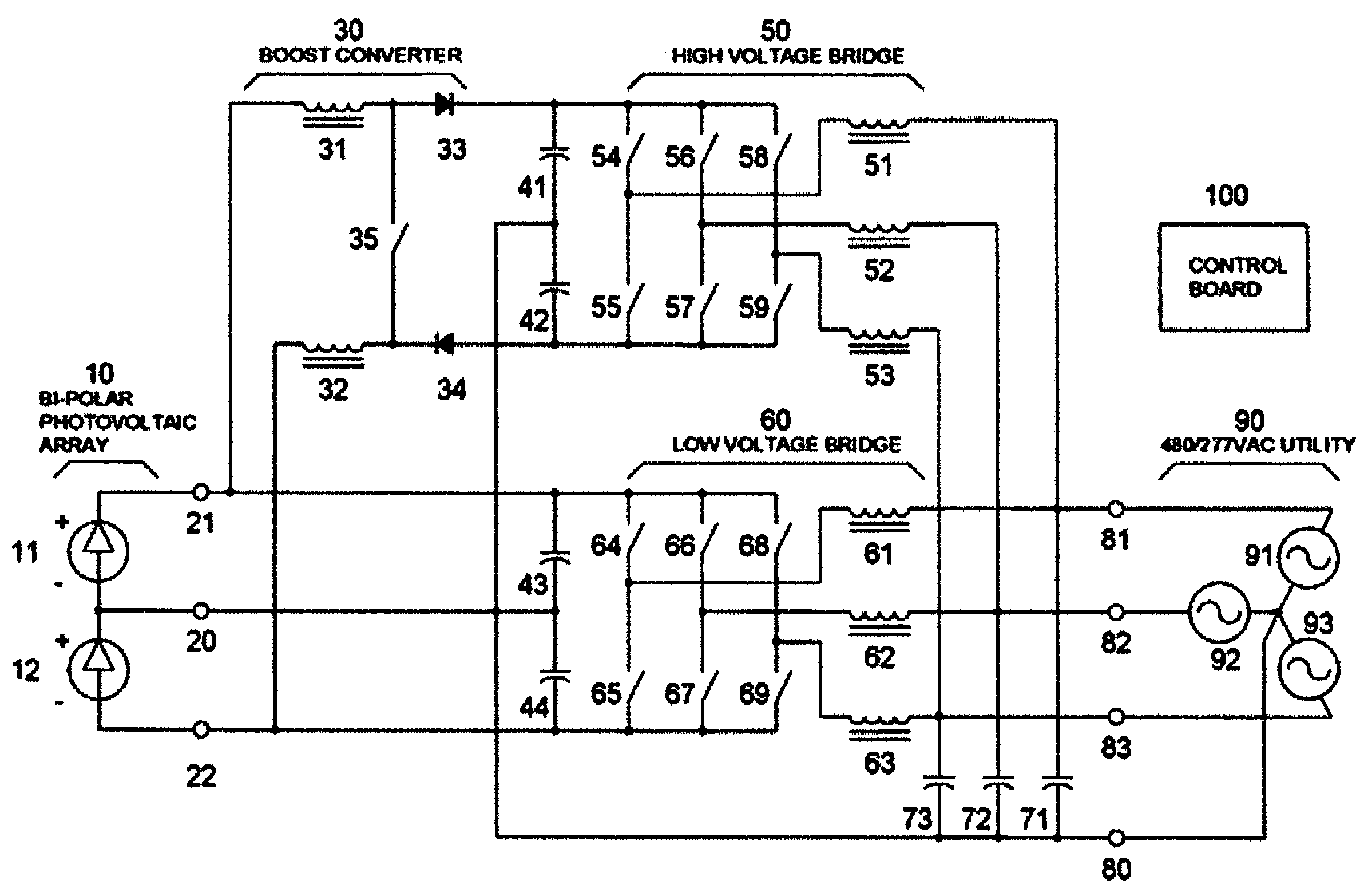 Transformerless utility-grid-interactive inverter