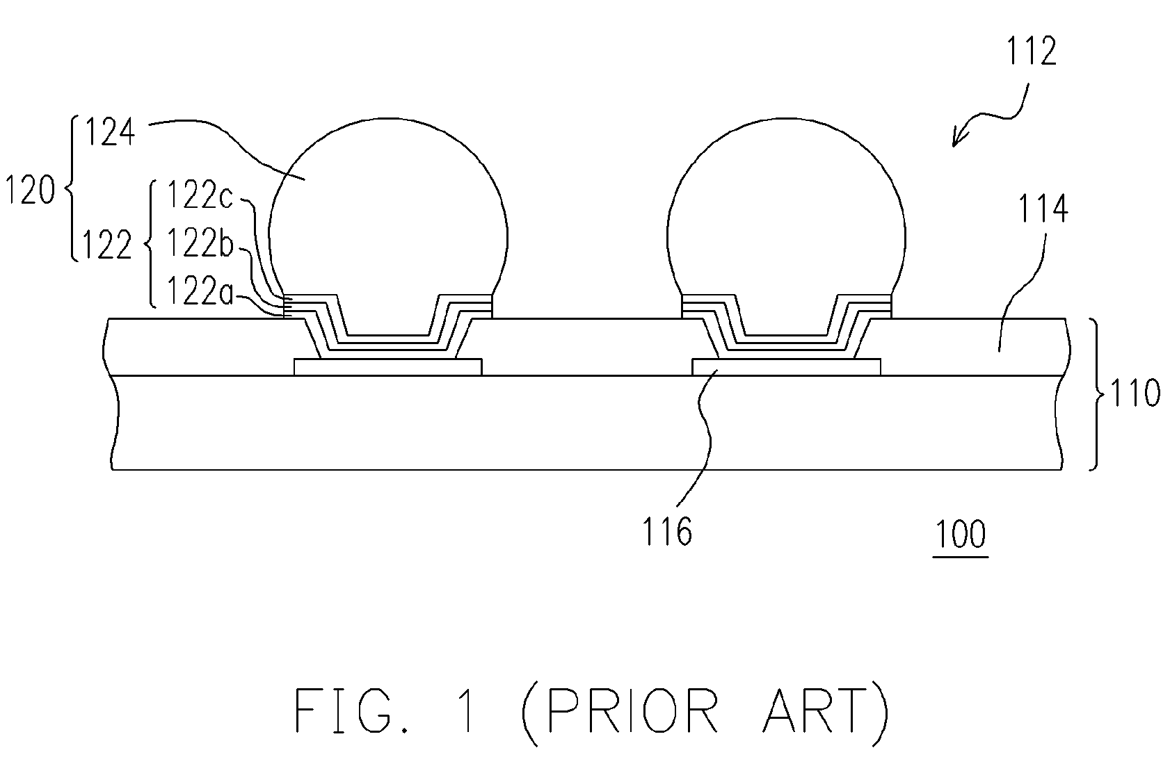 Bump electrodes having multiple under ball metallurgy (UBM) layers