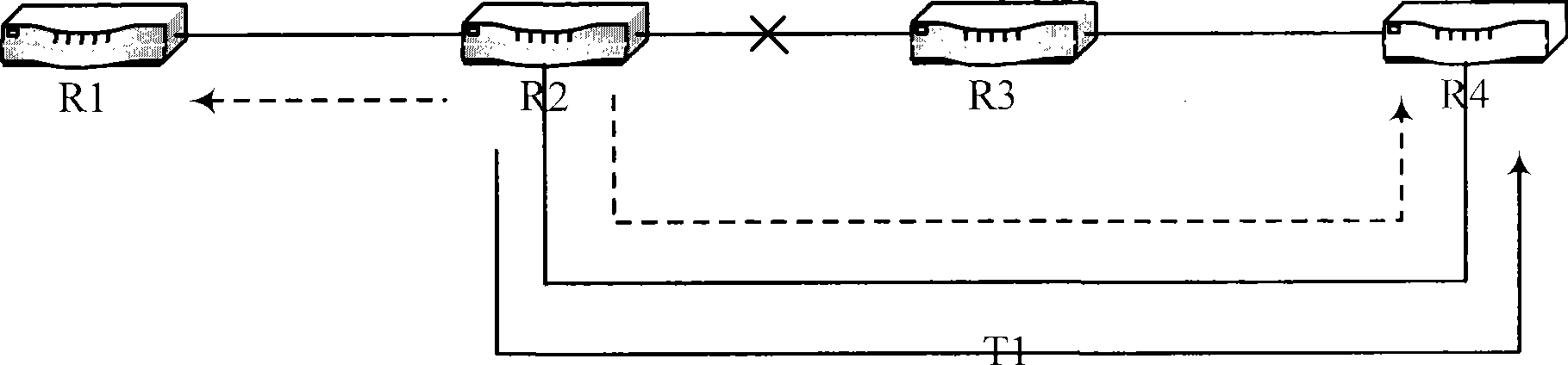 Fast rerouting method and label exchange router