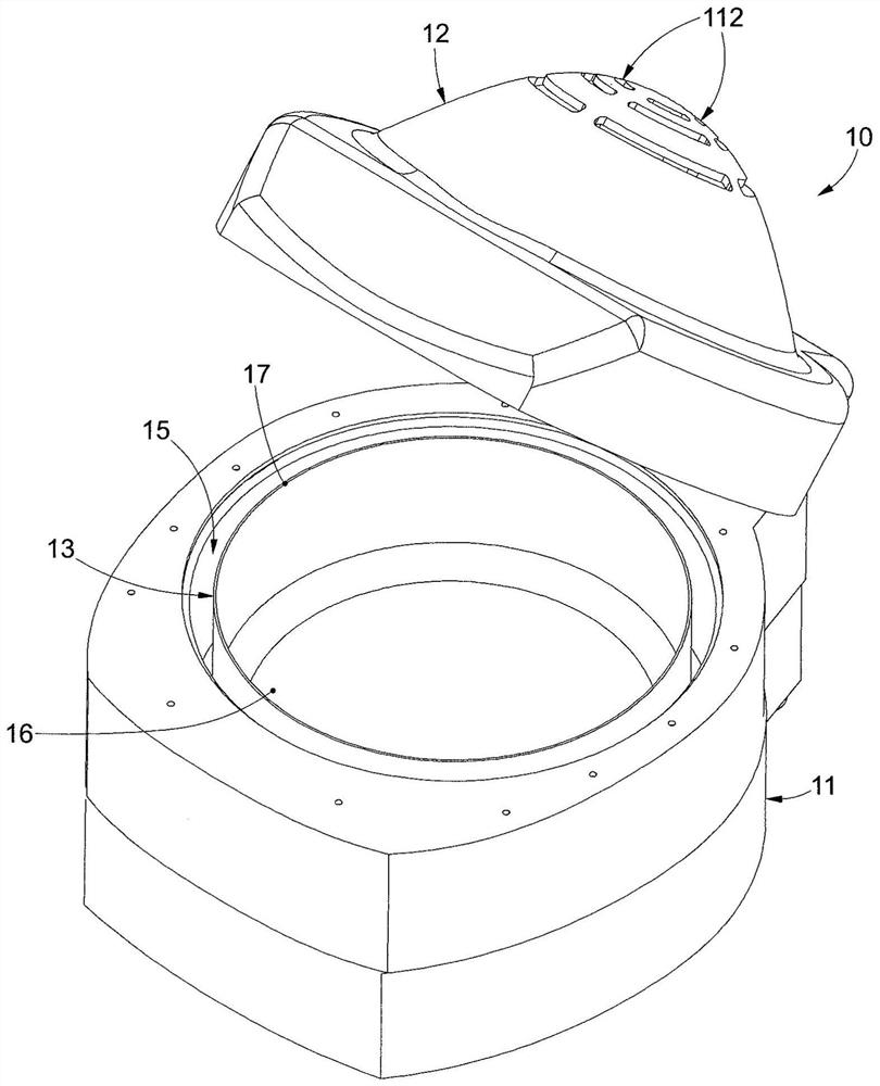 Automated device for cooking food and corresponding method