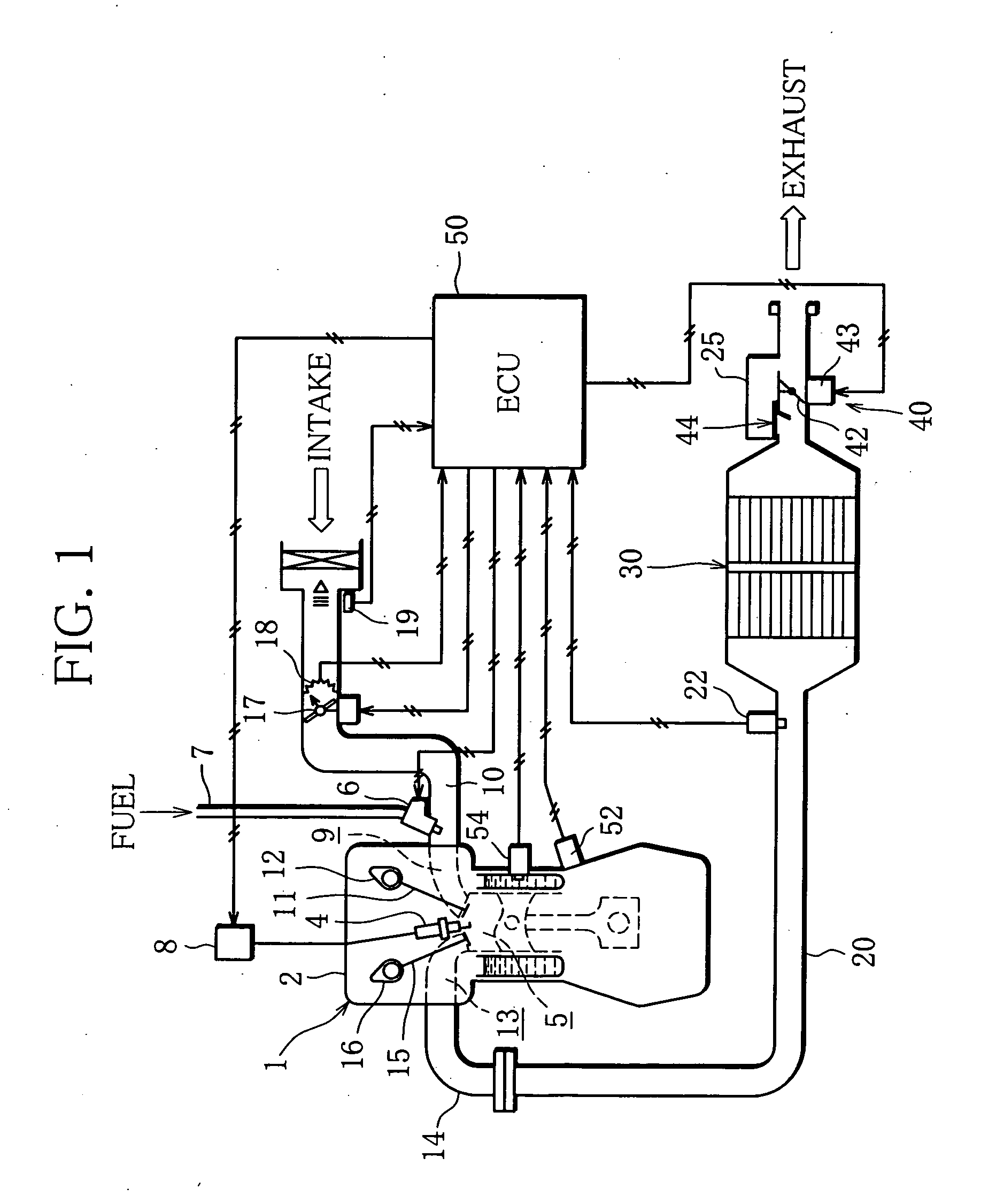 Exhaust pressure-raising device for an internal combustion engine