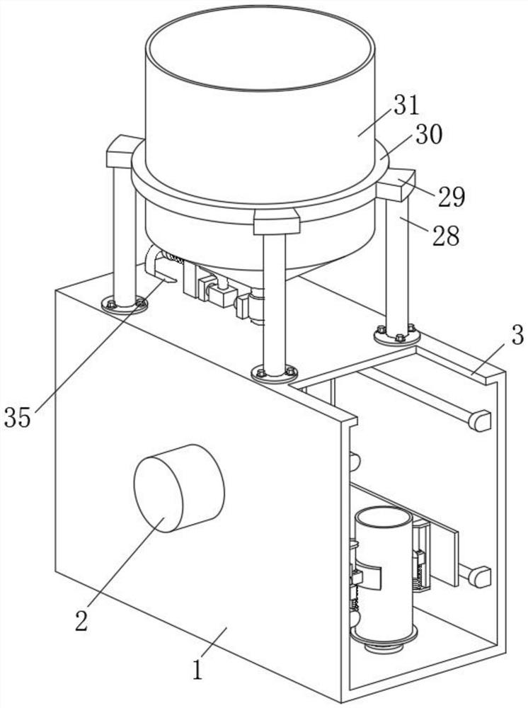 Drawer type feeding system of false tooth polishing machine