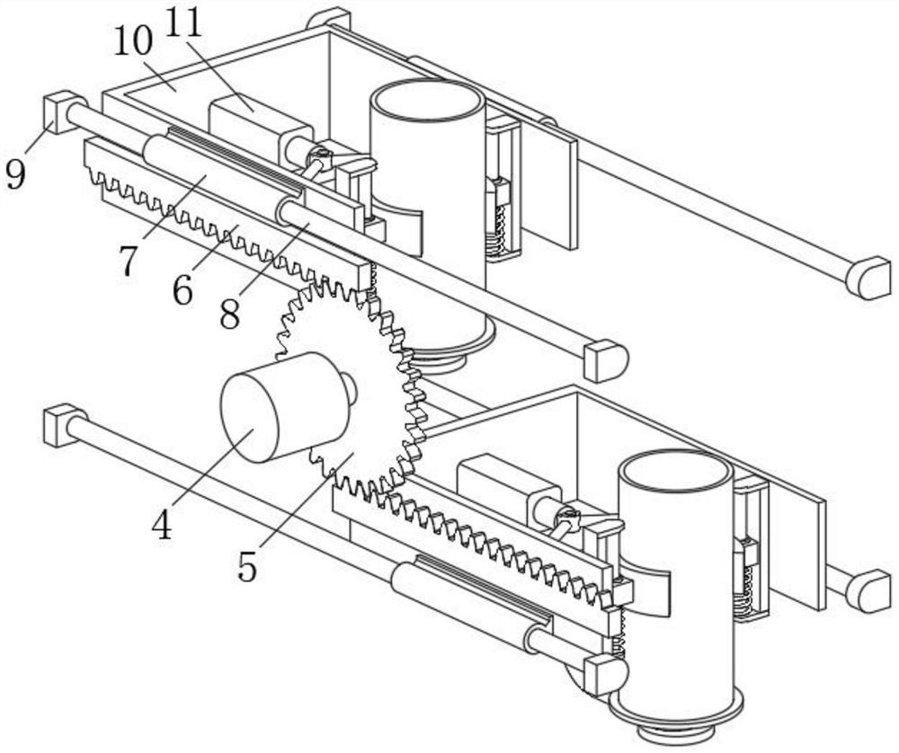 Drawer type feeding system of false tooth polishing machine