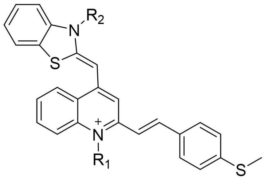 Thiazole orange derivative, preparation and application thereof in mitochondria