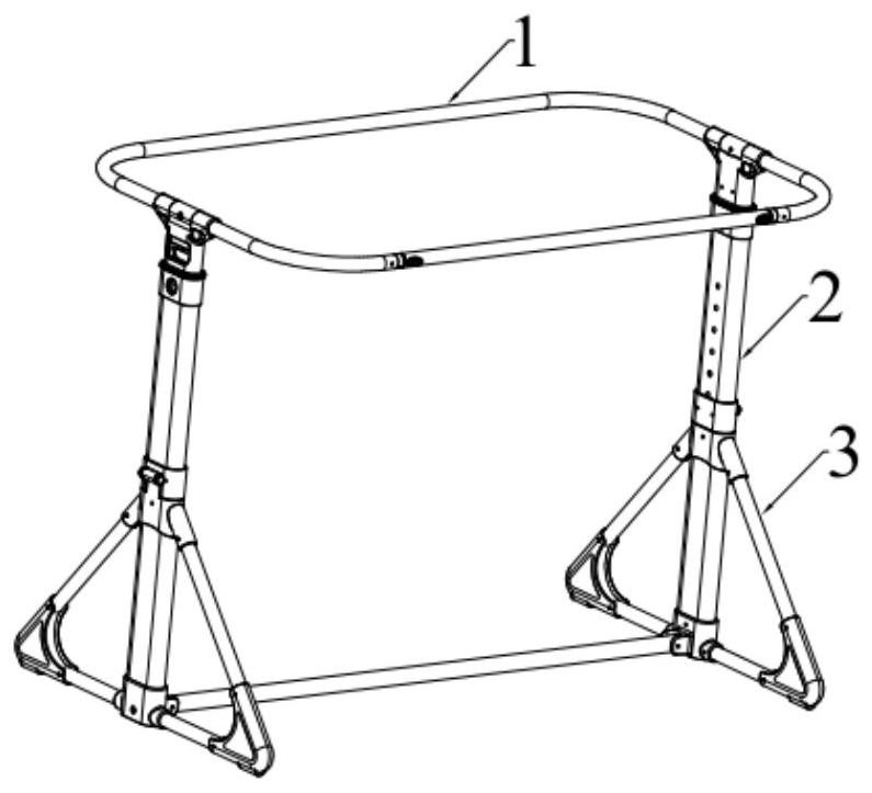 Supporting frame and baby crib