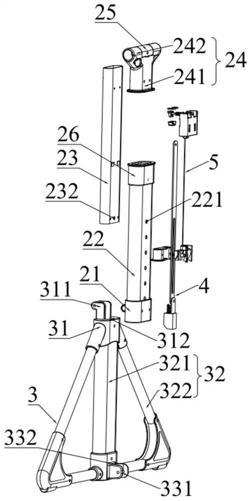 Supporting frame and baby crib