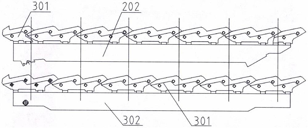 Forward pushing type household garbage incinerator grate