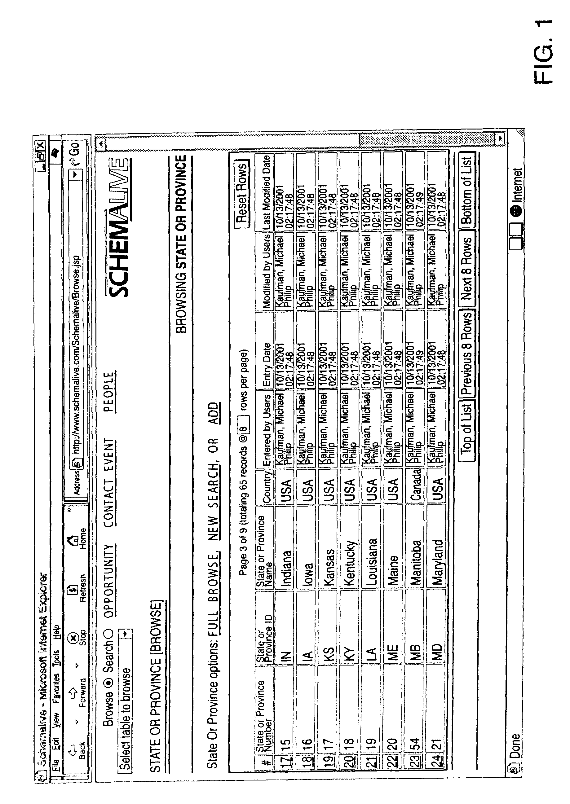 System and method for generating automatic user interface for arbitrarily complex or large databases