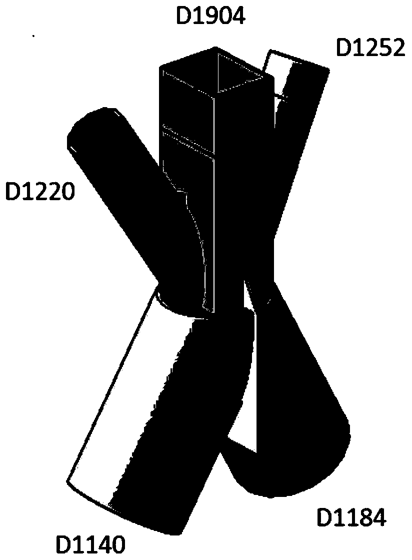 A method for determining internal force of a building structure node analysis rod piece