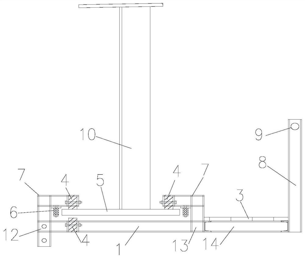 Steel plate composite beam assembly type operation platform