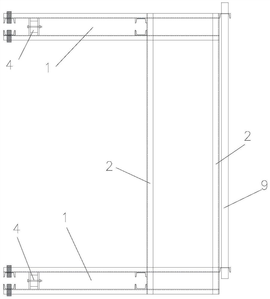 Steel plate composite beam assembly type operation platform