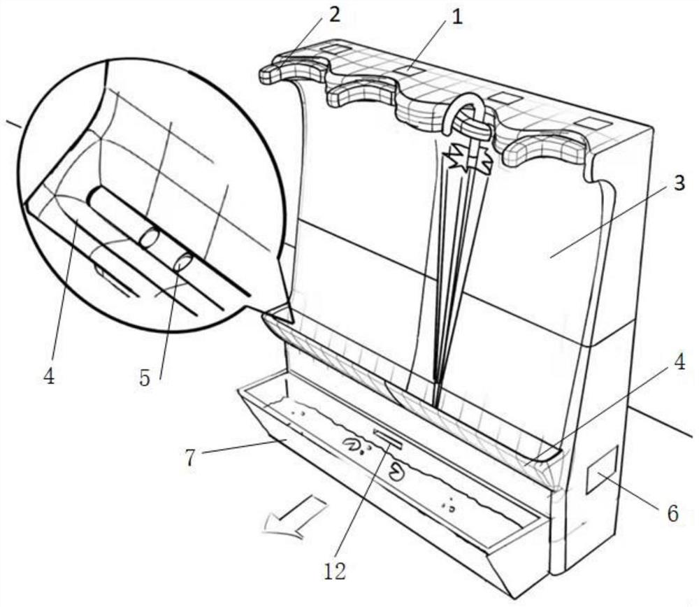 Indoor waterscape umbrella stand