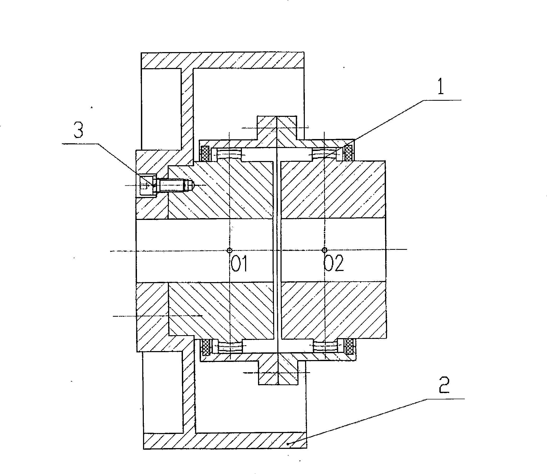 Installation technology for brake wheel of double deflection angle compensate coupling