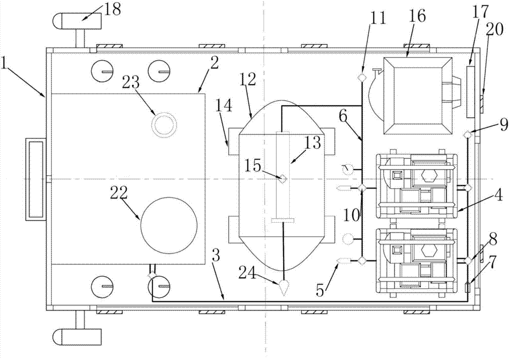 Independent box type integrated movable fire extinguishing device