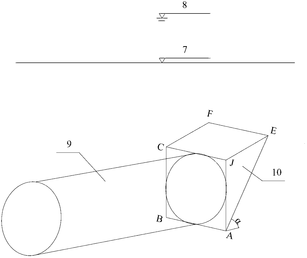 Method for designing thickness of underwater tunnel subsurface excavated construction grouting reinforcement ring