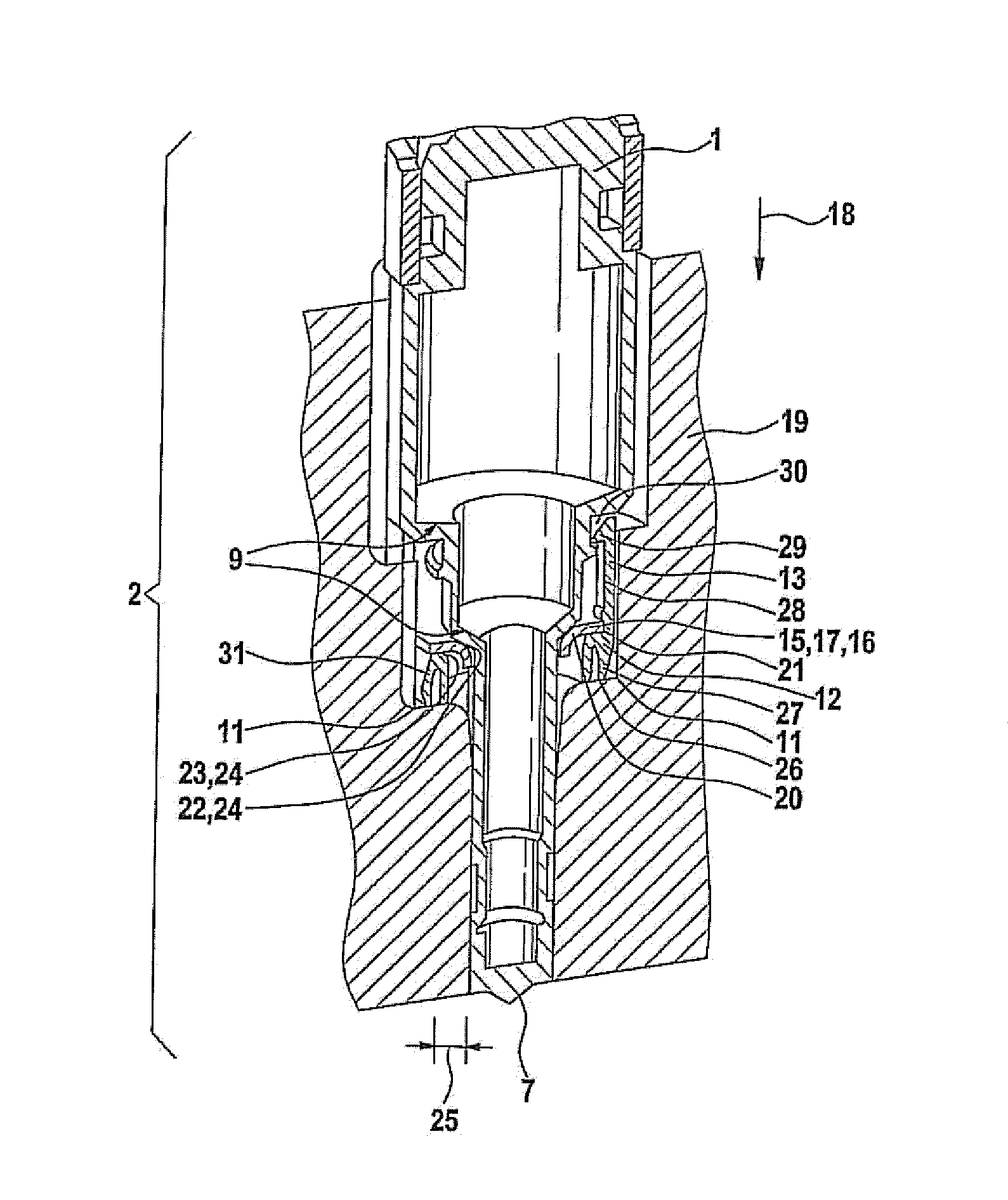 High Pressure Injection Arrangement for an Internal Combustion Engine with Direct Injection