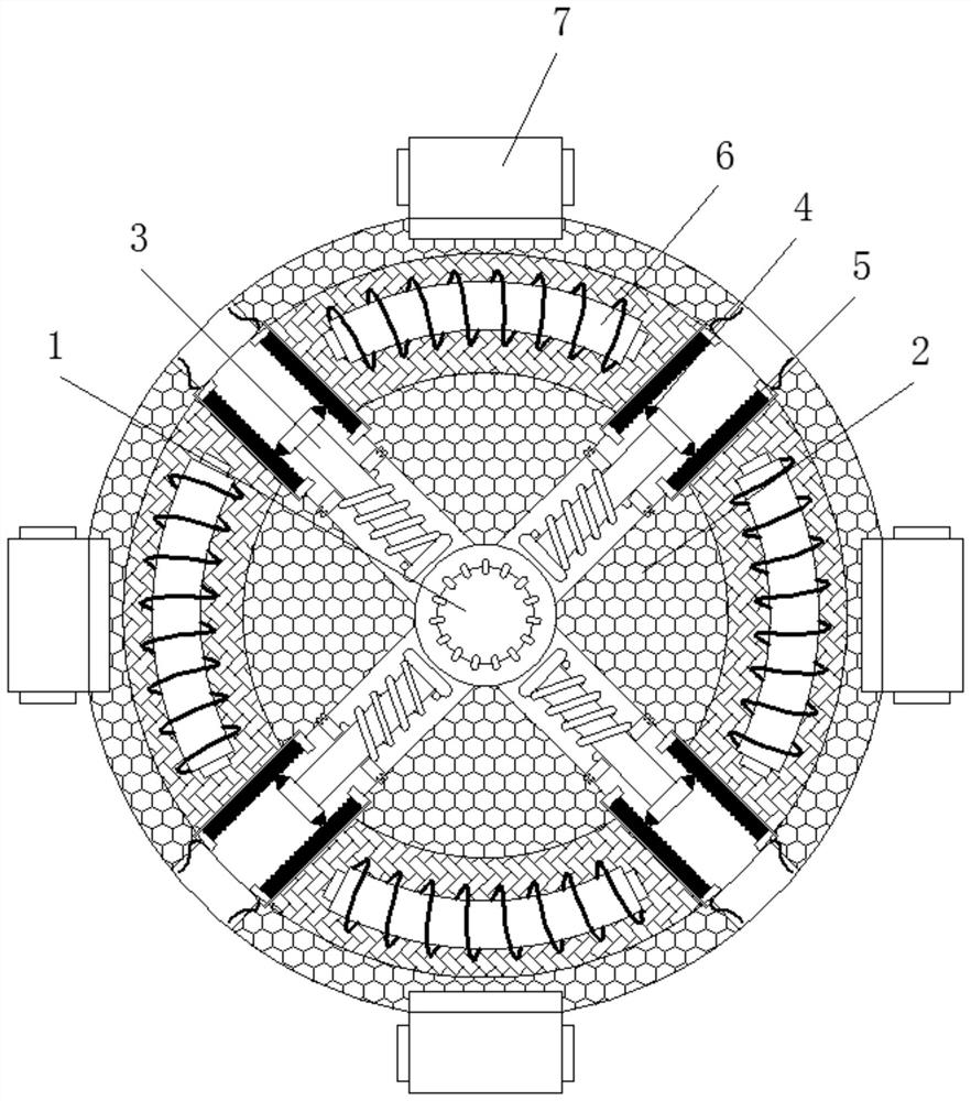 An etching clamping device for promoting metal etching and separating invalid particles