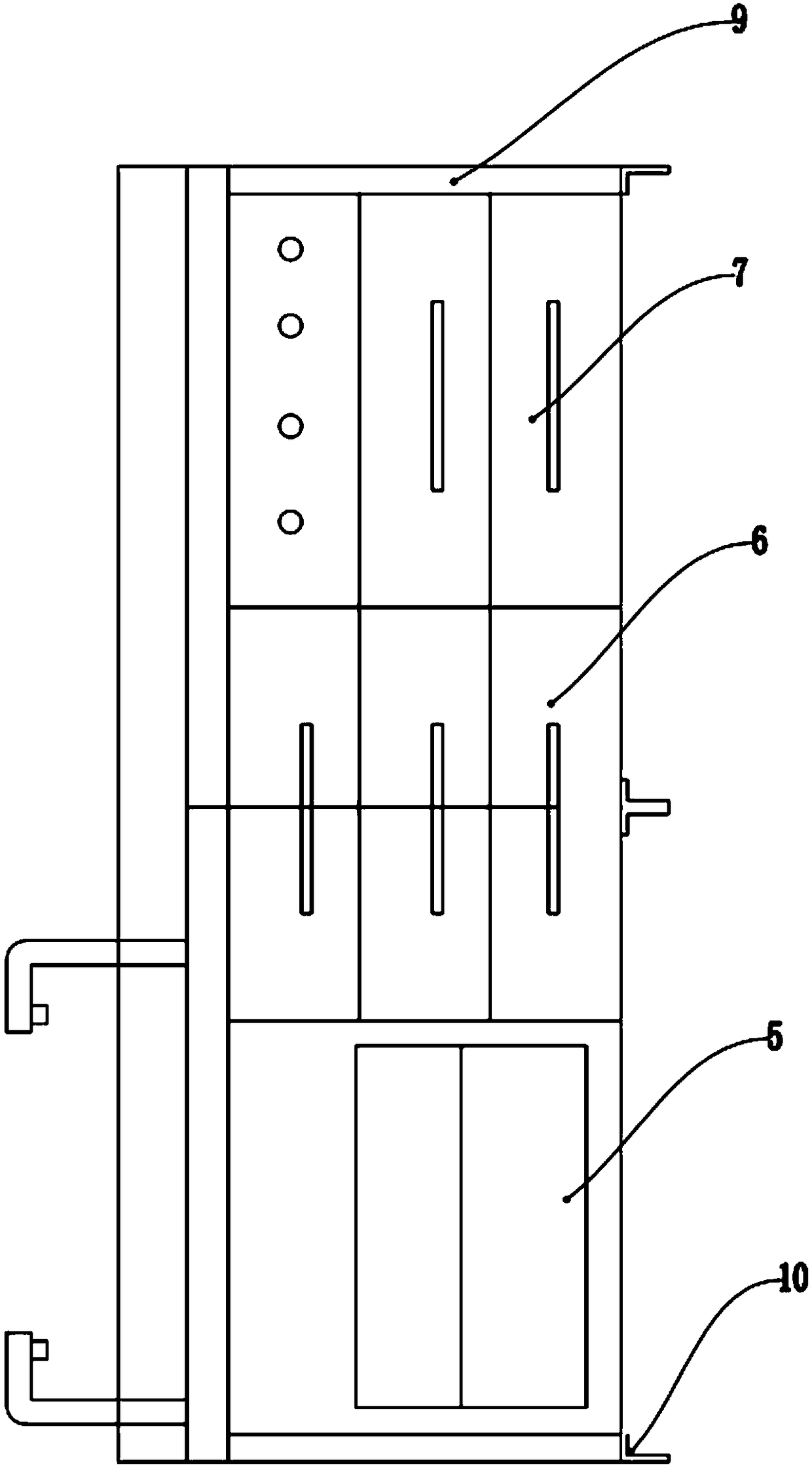 Multifunctional kitchen floor cabinet capable of dehumidification and heating