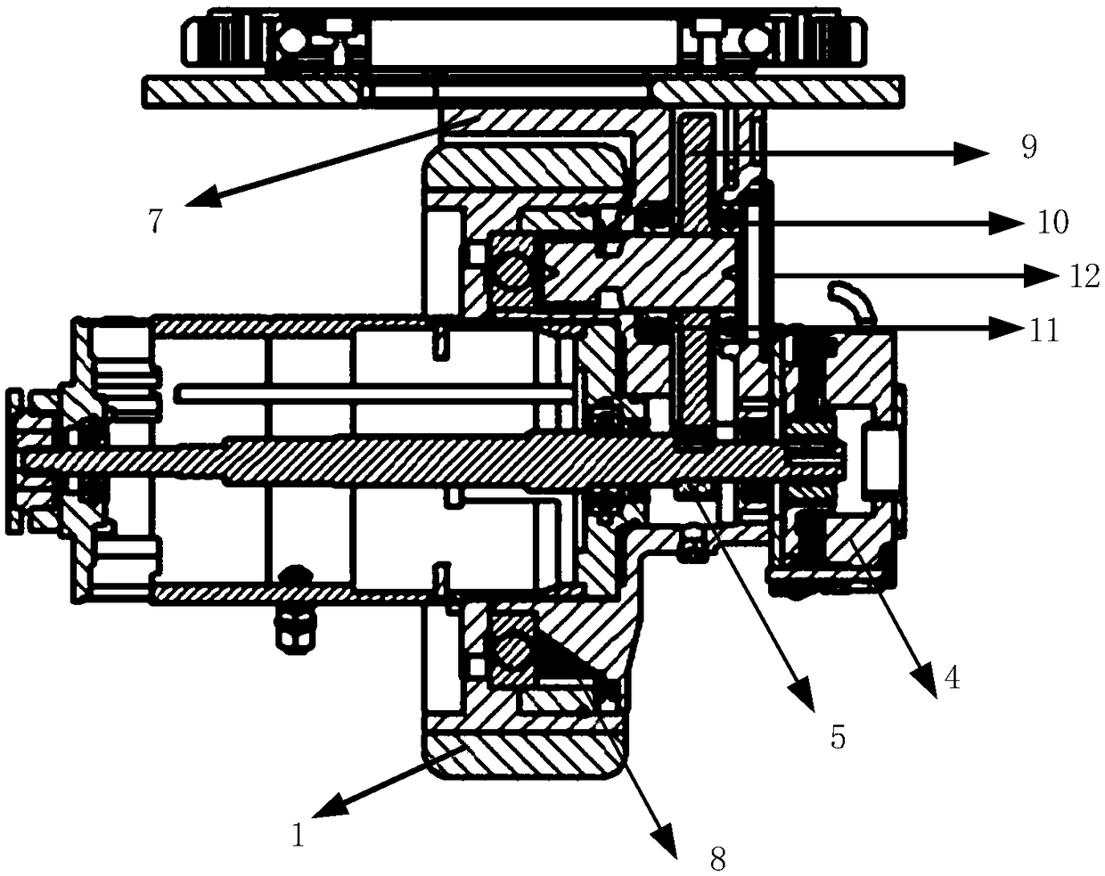 A high-precision AGV driving and steering integrated device and a control method thereof