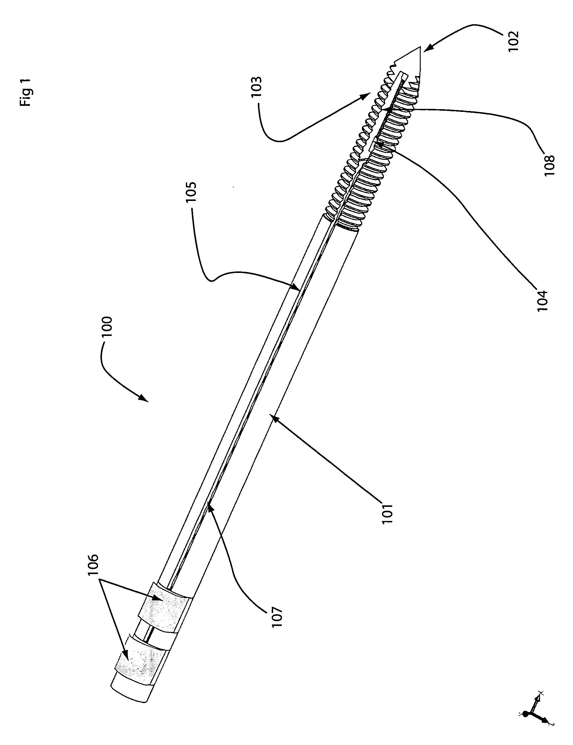 Electromagnetically tracked K-wire device