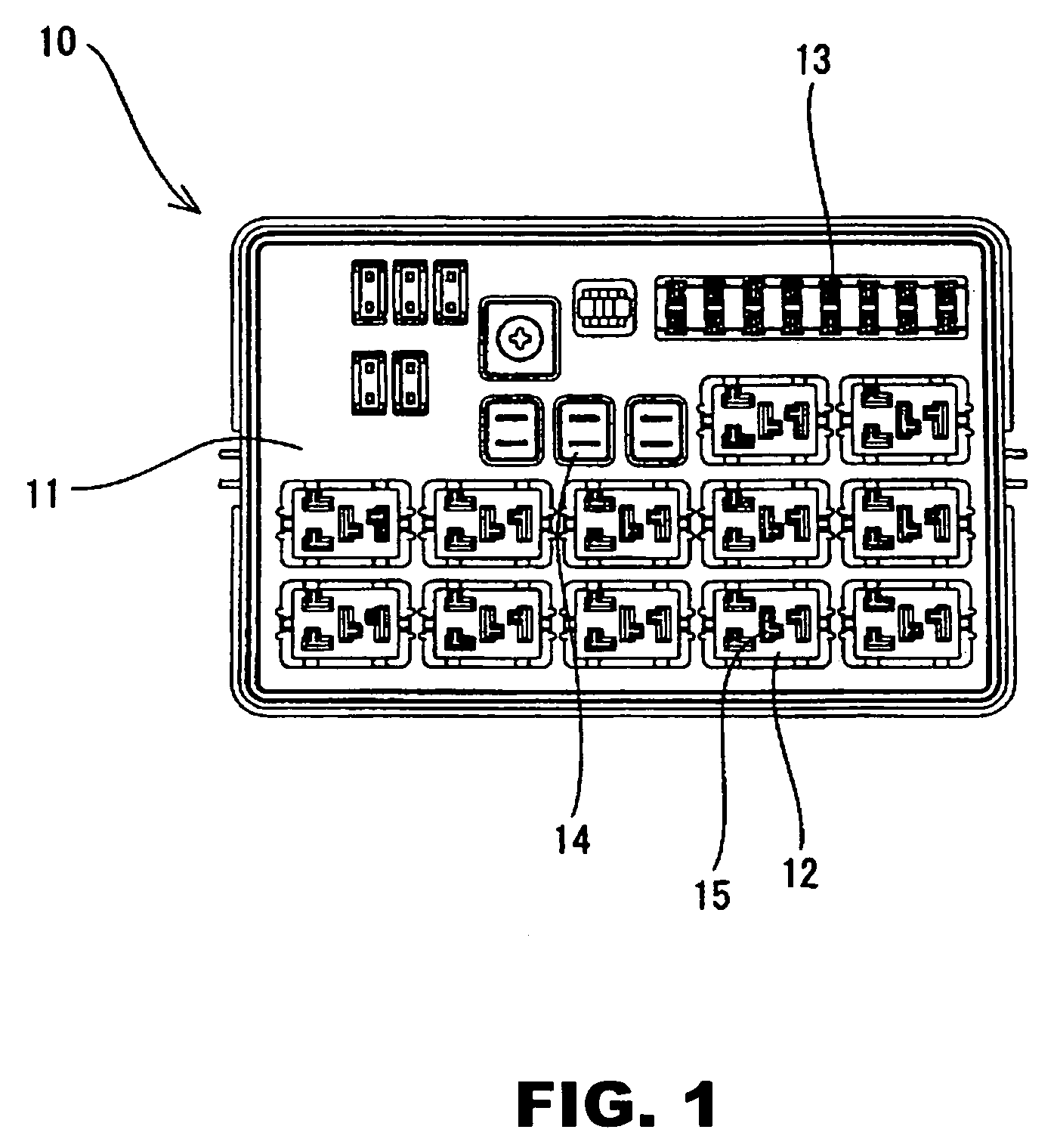 Electrical junction box having an inspection section of a slit width of a tuning fork-like terminal