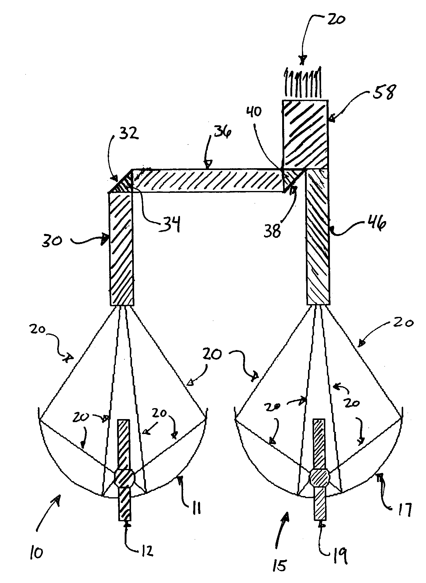 Multi-lamp arrangement for optical systems