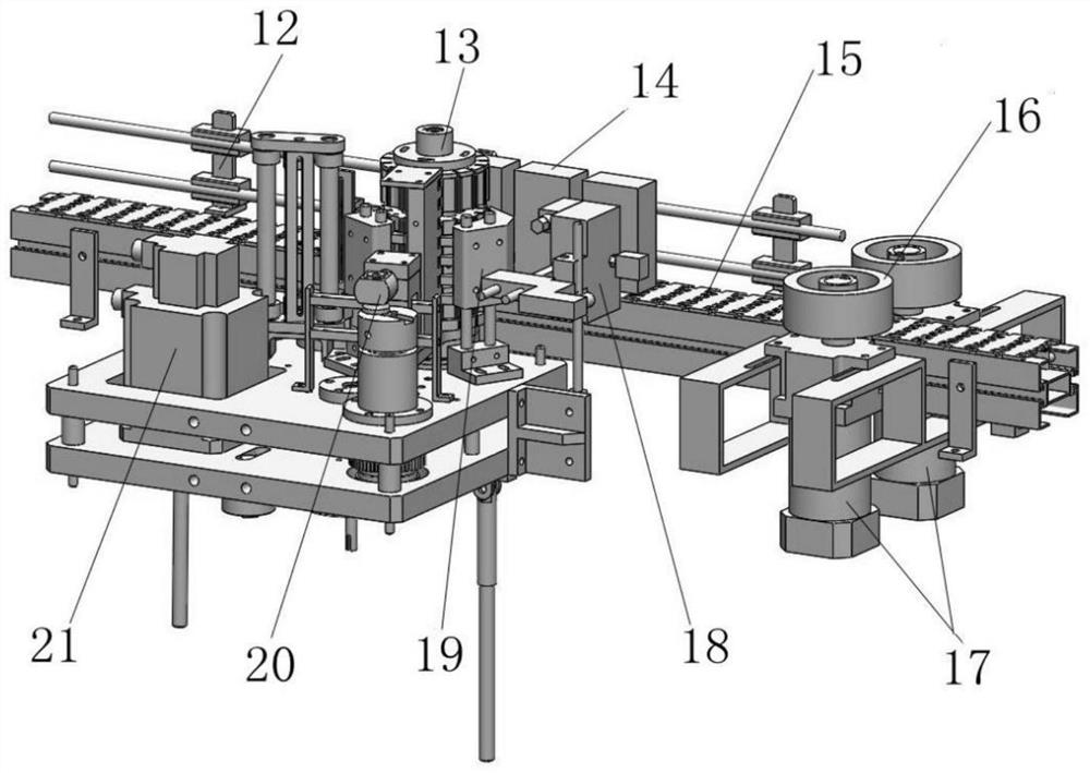 Automatic straw sticking machine