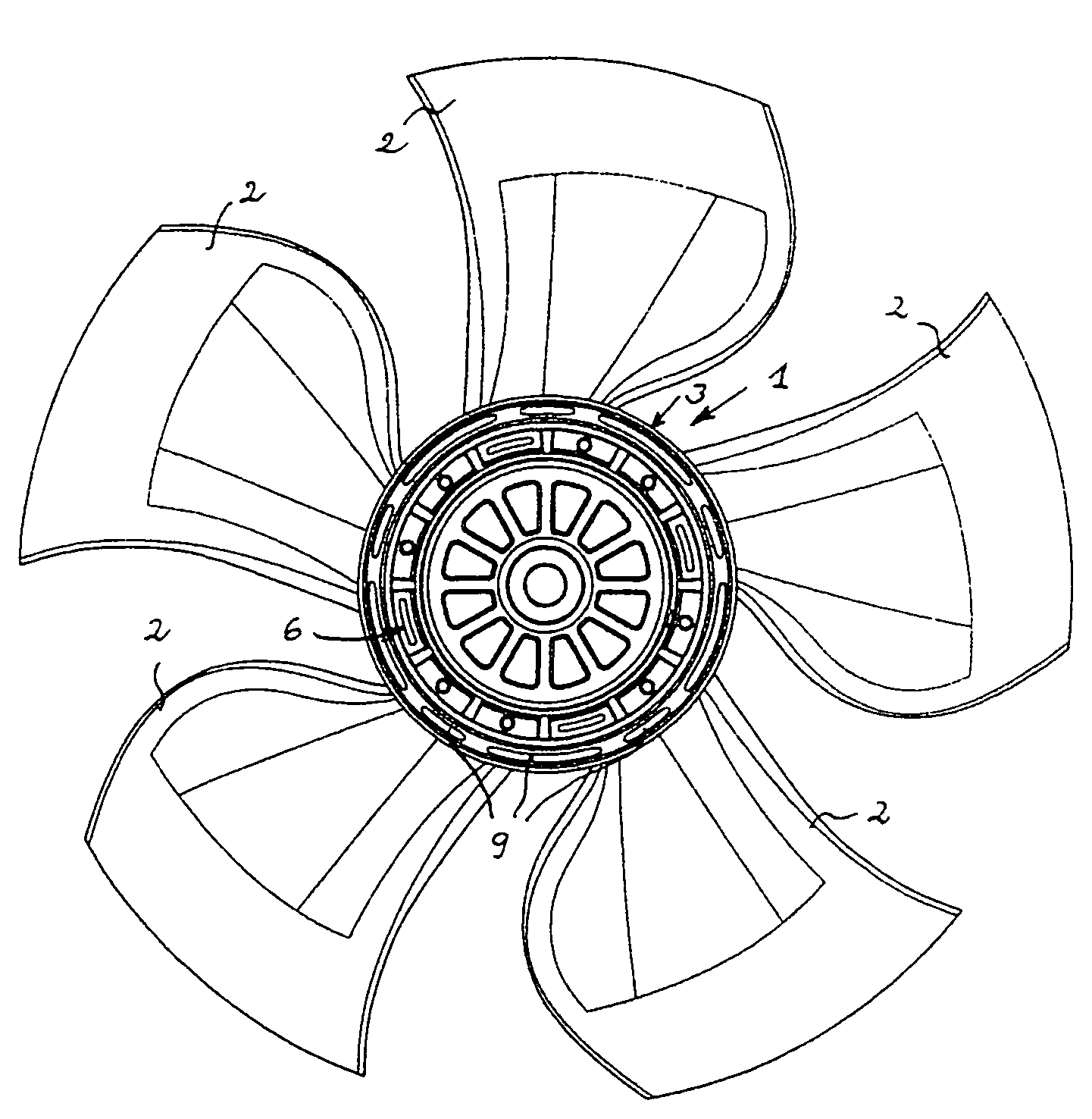 Impeller, in particular for an axial fan