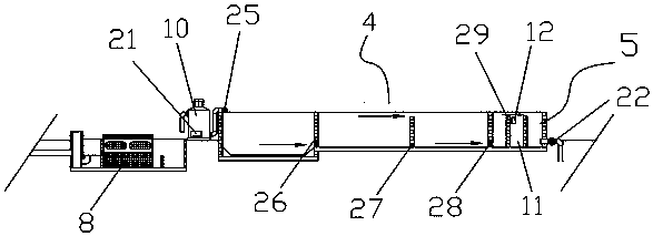 Water supply system for factory circulating water breeding of sturgeons