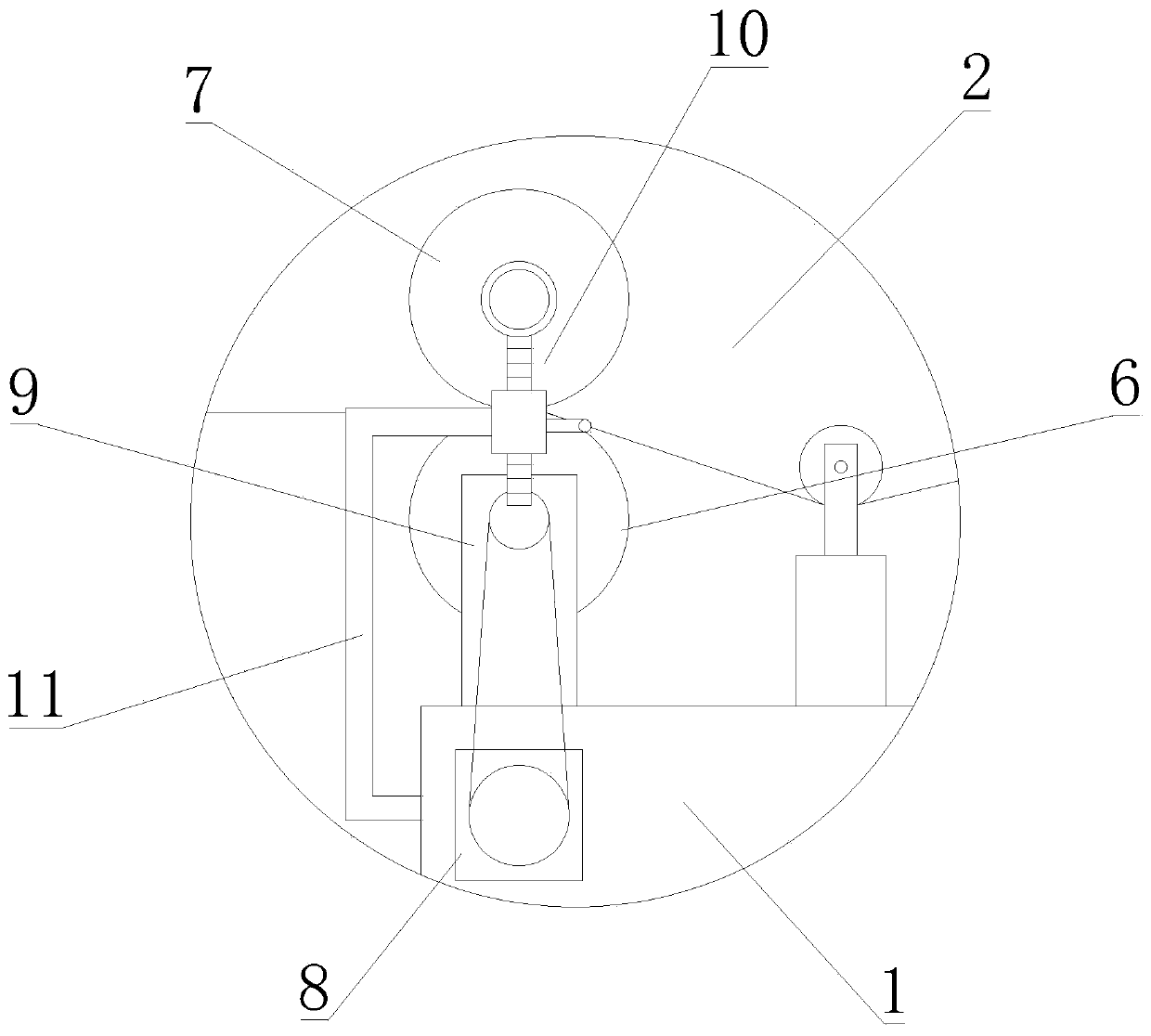 Tensioning and winding mechanism for blended yarns