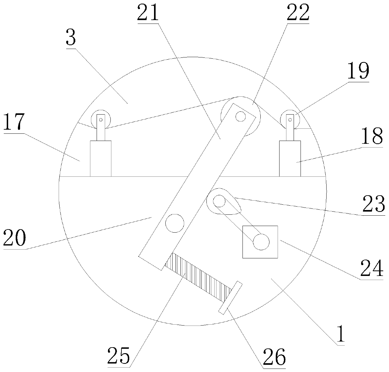 Tensioning and winding mechanism for blended yarns