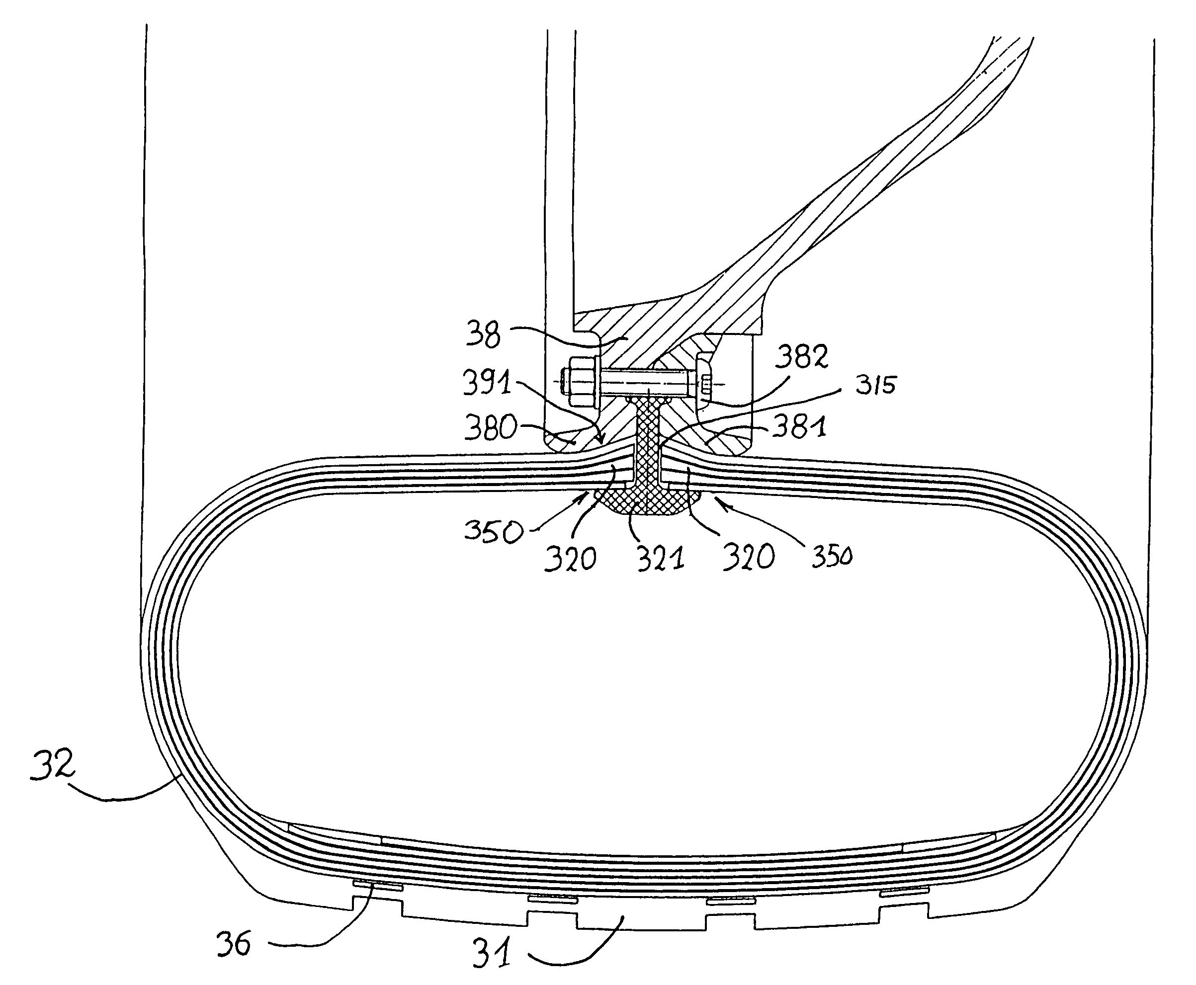 Non-pneumatic resilient tire