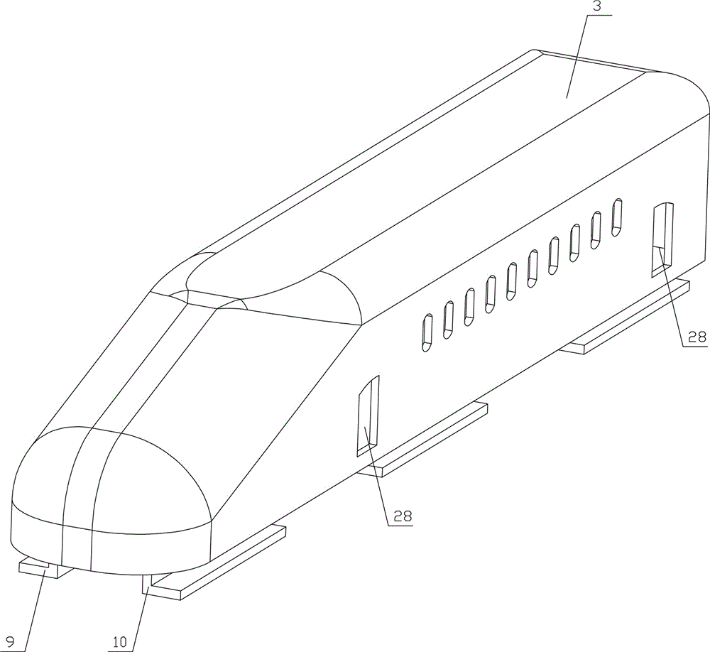 Vacuum track magnetically levitated train system