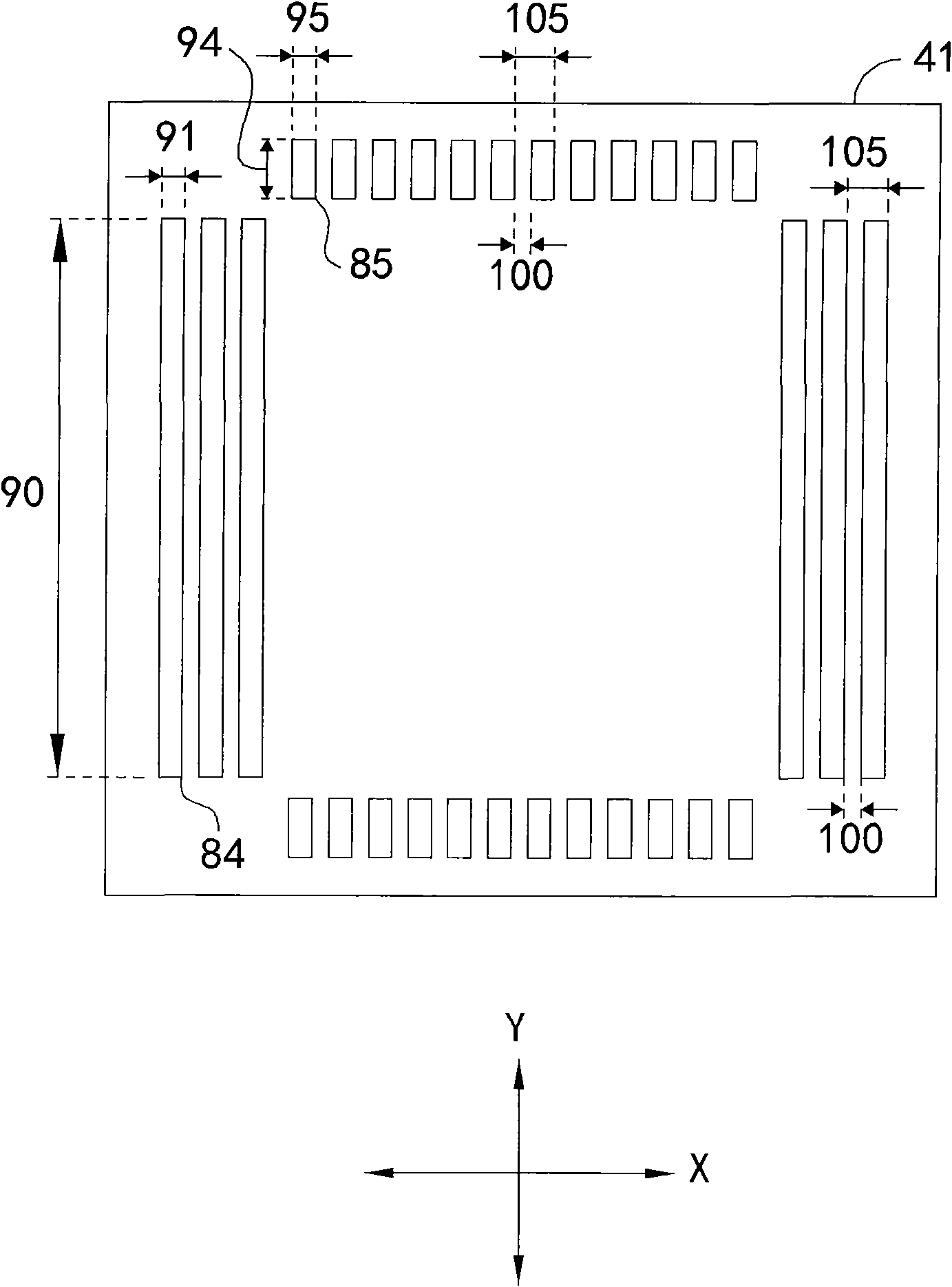 Apparatus including an overlay mark and method of producing semiconductor assembly