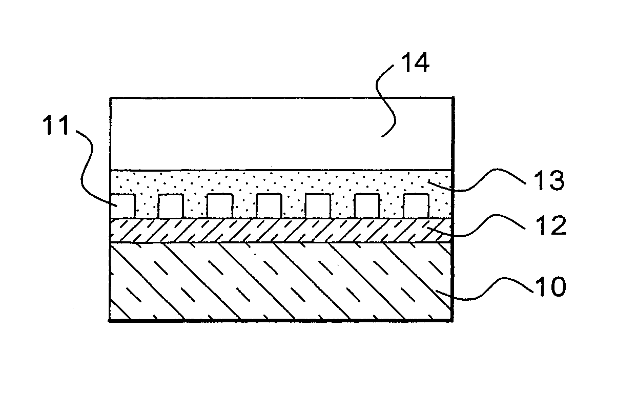 Method for selectively transferring at least an element from an initial support onto a final support