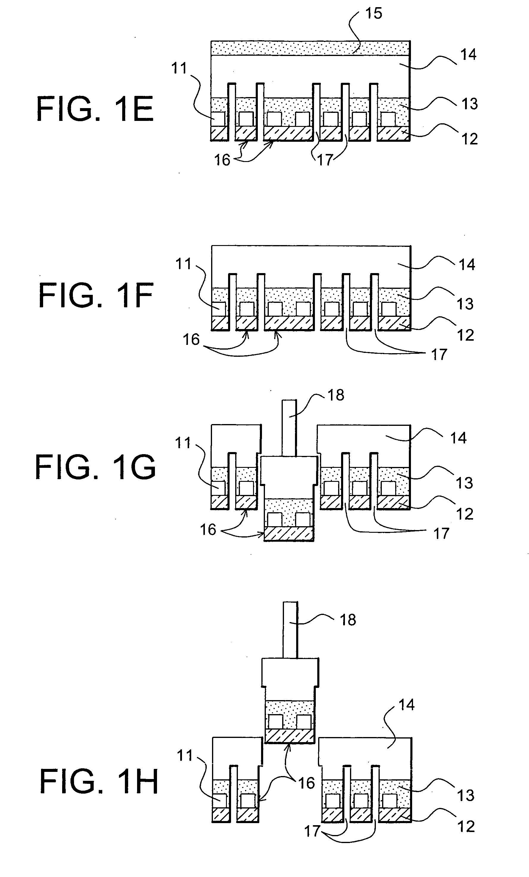 Method for selectively transferring at least an element from an initial support onto a final support