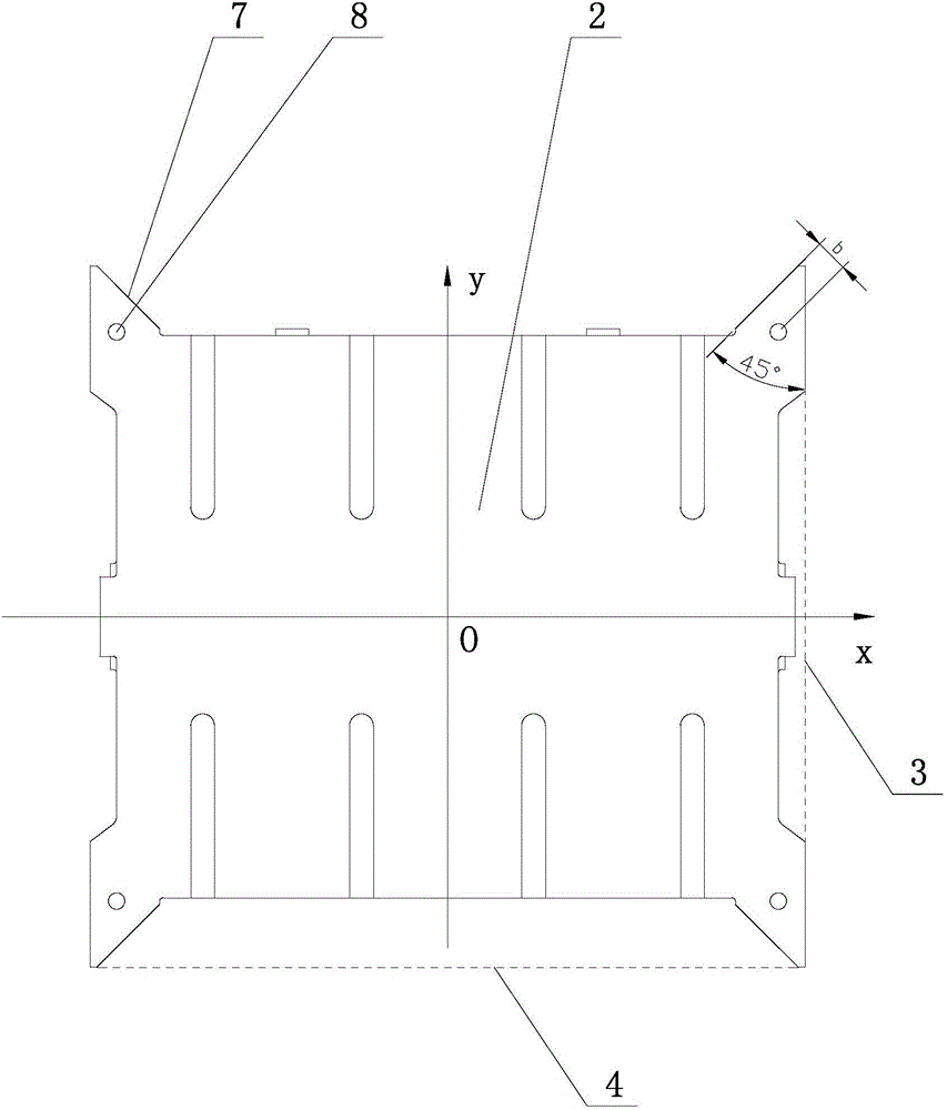 Machining method for X-shaped sliding block guide rails