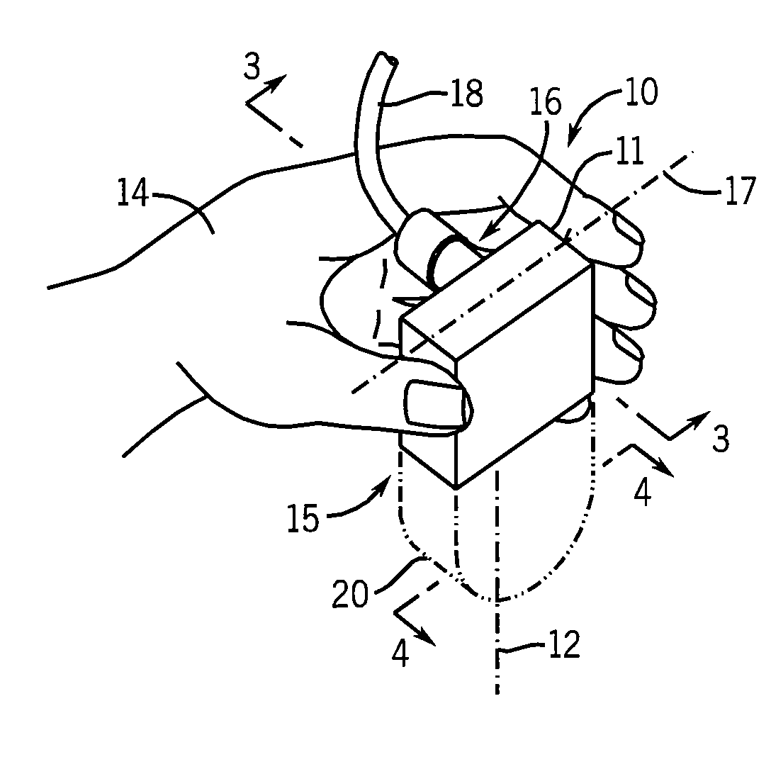 Fan-beam microwave horn for bloodless resection