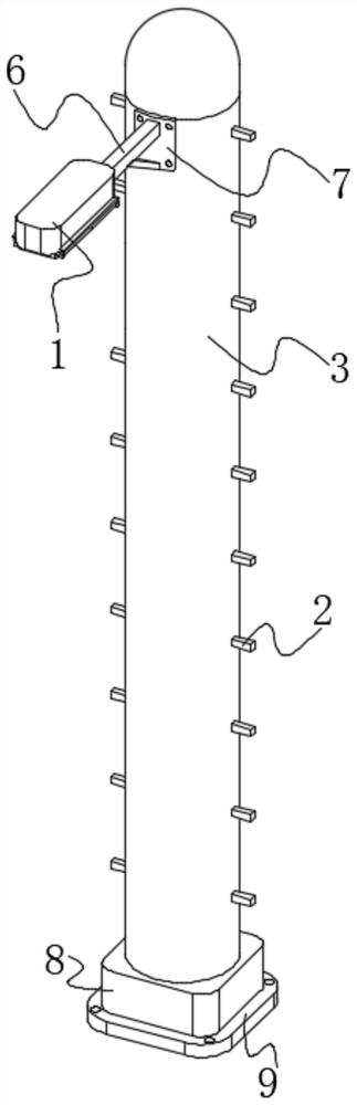 Municipal street lamp and street lamp lighting assembly