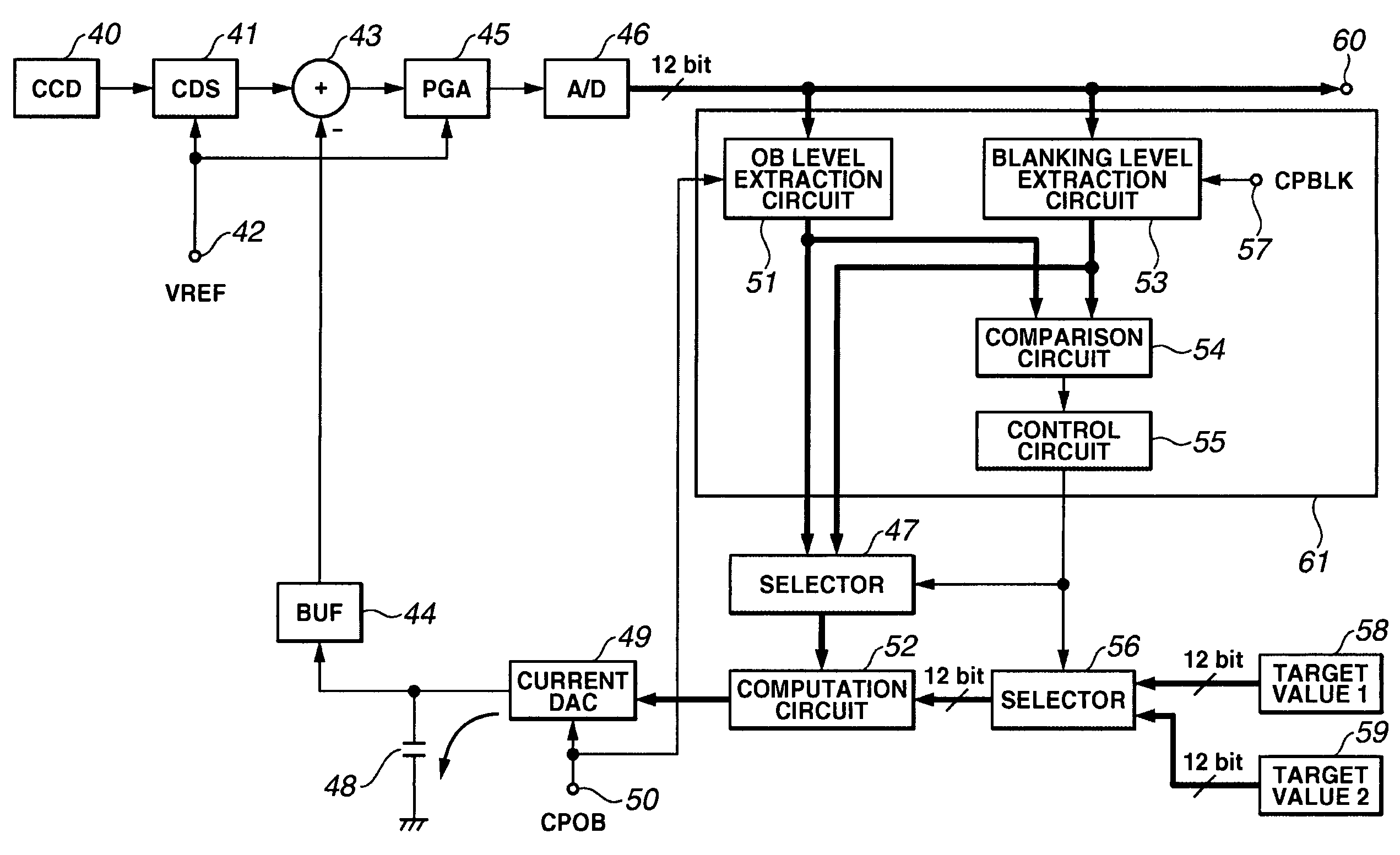 Image pickup apparatus for clamping optical black level to a predetermined level