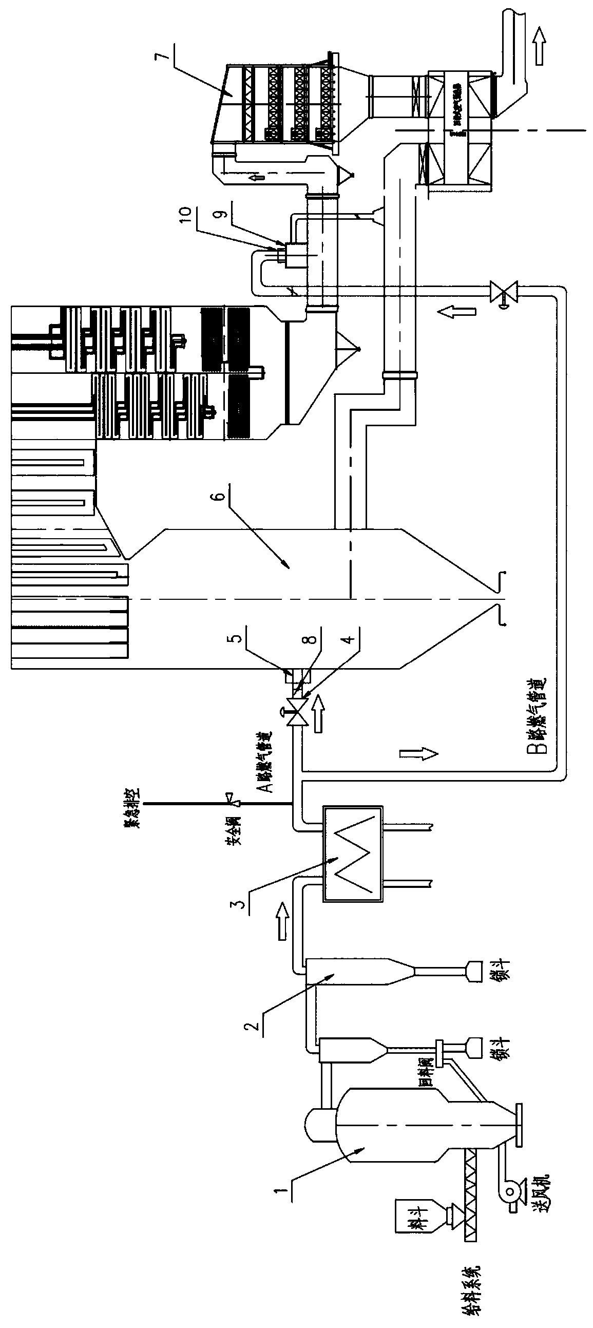 Biomass gas coupled coal-fired unit power generation device