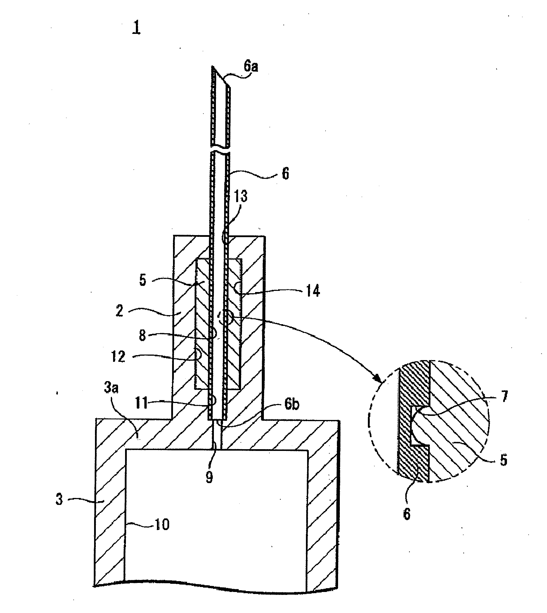 Medical instrument with attached needle