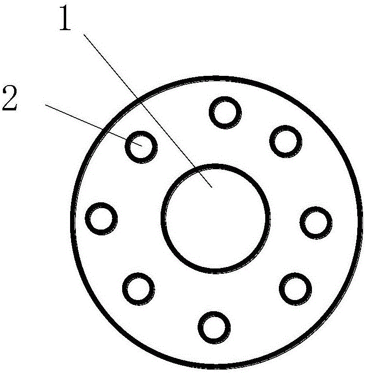 Large-flow compressed air and foam mixing device